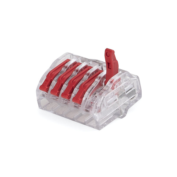 Hellermann Tyton 148-90067 HelaCon Releasable Wire Connector, 5-Port, (Piece & PA66), Clear, 300/pkg