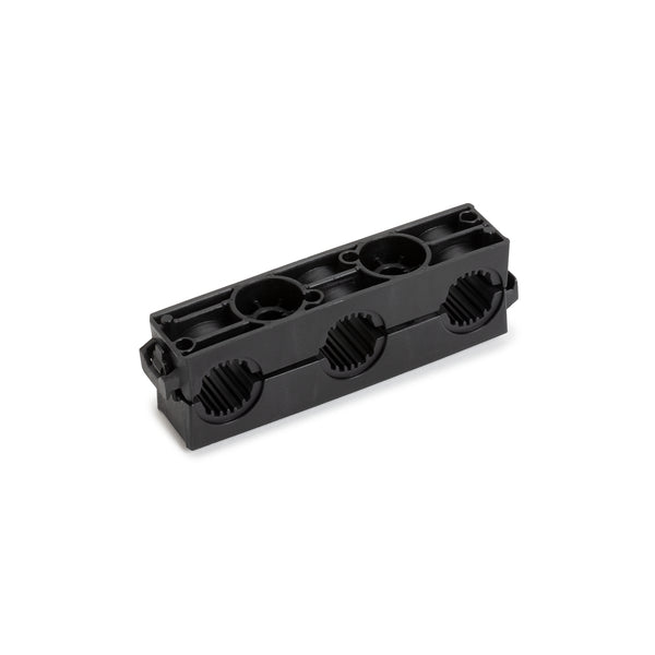 Hellermann Tyton 151-03791 Triple Bundle High Voltage Clamp, Anti-Rotation, 17 mm Bundle Dia, PA66GF15%/TPE, Black, 350/ctn