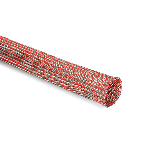 Hellermann Tyton 173-04000 Electromagnetic Protection Braided Sleeving, 40 mm Dia, PET/SNCU, Orange, 164ft/Reel