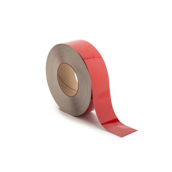 Hellermann Tyton 558-00372 Adhesive Labels, Solid Color Continuous Roll, Reflective, 2.0" x 250', VL, Red, 250 ft/roll