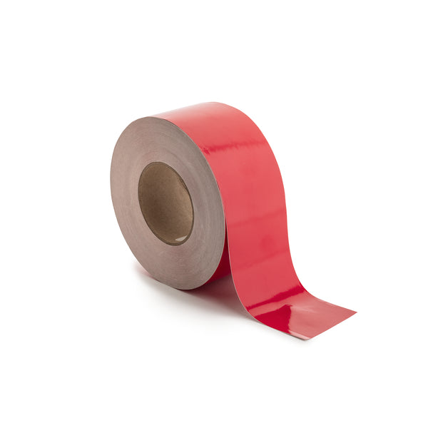 Hellermann Tyton 558-00373 Adhesive Labels, Solid Color Continuous Roll, Reflective, 3.0" x 100', VL, Red, 100 ft/roll
