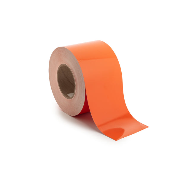 Hellermann Tyton 558-00411 Thermal Transfer Adhesive Labels, Solid Color Continuous Roll, 4.0 x 250', UV Stable VL, Orange, 250 ft/roll