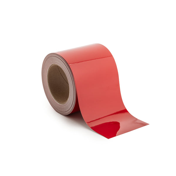 Hellermann Tyton 558-00407 Adhesive Labels, Solid Color Continuous Roll, Reflective, 4.0" x 100', VL, Red, 100 ft/roll