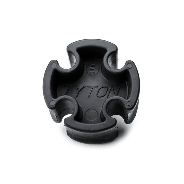Hellermann Tyton ISO4X250H1 Isolator Mount for Separating 0.25" Tubing, 0.25" Max Bundle Diameter, TPV, Black, 500/pkg