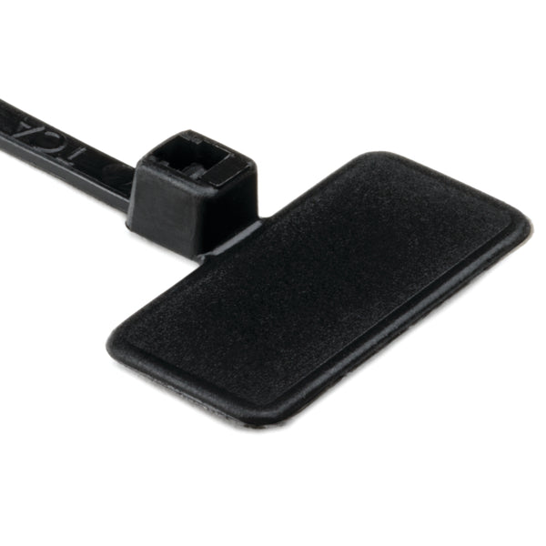 Hellermann Tyton IT18FL0C2 Identification Tie, 4.3" Long, 18lb Tensile Strength, PA66, Black, 100/pkg