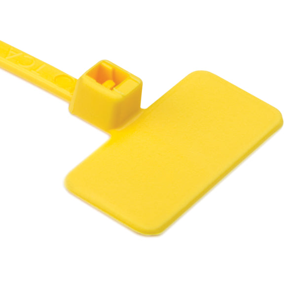 Hellermann Tyton IT18FL4L4 Identification Tie, 4.3" Long, 18lb Tensile Strength, PA66, Yellow, 200/pkg