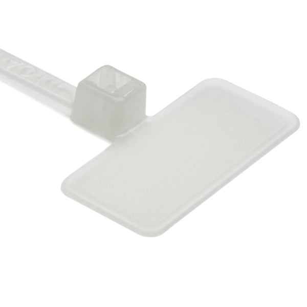 Hellermann Tyton IT18FL9L4 Identification Tie, 4.3" Long, 18lb Tensile Strength, PA66, Natural, 200/pkg