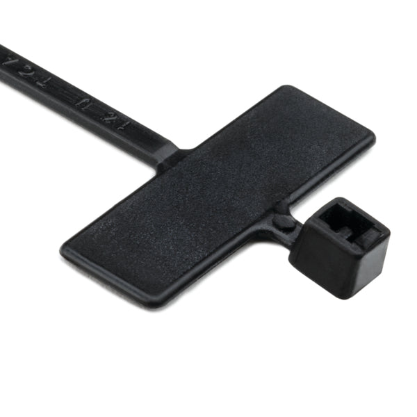 Hellermann Tyton IT18R0UVC2 MilSpec Identification Tie, 3.9" Long, MS3368, 18lb Tensile Strength, PA66UV, Black, 100/pkg
