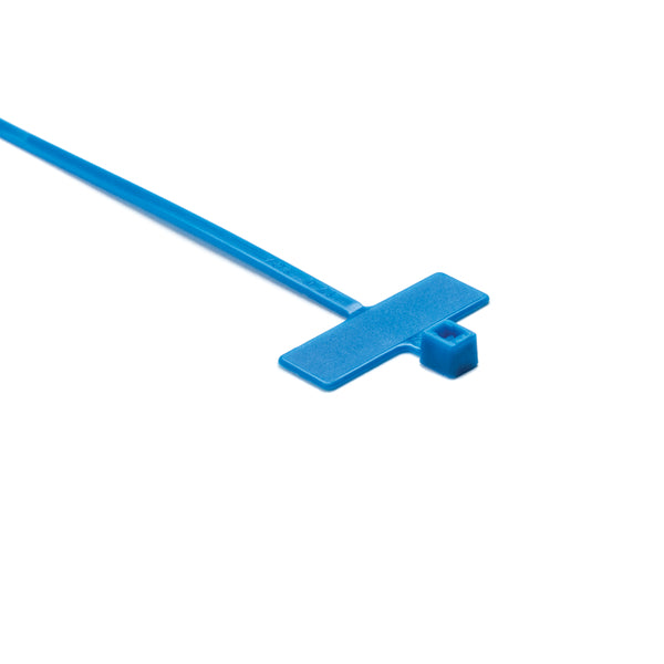 Hellermann Tyton IT18R6L4 MilSpec Identification Tie, 3.9" Long, MS3368, 18lb Tensile Strength, PA66, Blue, 200/pkg