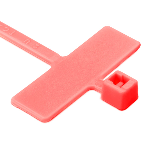 Hellermann Tyton IT18R2C2 Identification Tie, 3.9" Long, 18lb Tensile Strength, PA66, Red, 100/pkg