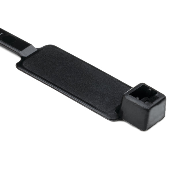 Hellermann Tyton IT50R0C2 Identification Tie, 8" Long, 50lb Tensile Strength, PA66, Black, 100/pkg