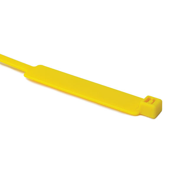 Hellermann Tyton IT50RT4K2 MilSpec Identification Tie, 8" Long, MS3368, 50lb Tensile Strength, PA66, Yellow, 50/pkg