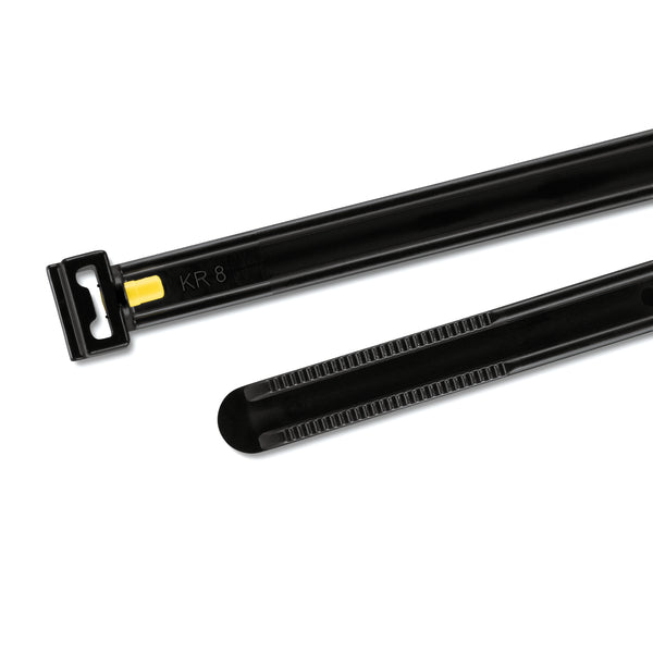 Hellermann Tyton 121-73390 Kabelrap Tie, 13.3" Long, 176lb Tensile Strength, PA66HS, Black, 50/pkg