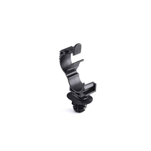 Hellermann Tyton 151-03864 Solar Locking Clamp with  Fir Tree, 10 - 14mm Bundle Dia., 9x12mm Hole Dia., PA66HIRHSUV, Black, 1000/pkg