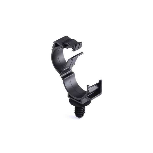 Hellermann Tyton 151-01023 LOC Locking Clamp, No Retention Arm,  15-19 mm, With 6.5 mm Fir Tree, PA66HIRHSUV, Black, 2000/ctn