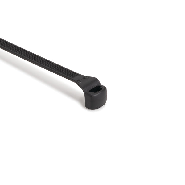 Hellermann Tyton 112-00061 Low Profile Cable Tie, 7.7" Long, 50 lb Tensile Strength, PA66HS, Black, 1000/pkg