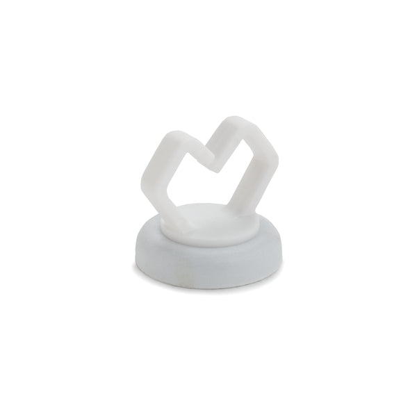 Hellermann Tyton 151-03641 Magnetic Clip, Small, 0.5", Neodymium Magnet/POM/ST, 10lb Pull Force, White, 10/bag
