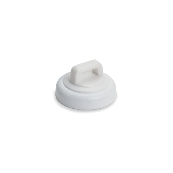 Hellermann Tyton 151-04021 Magnetic Cable Tie Mount, Small, 0.75" Dia, Neodymium Magnet/POM/ST, 10lb Pull Force, White, 10/bg