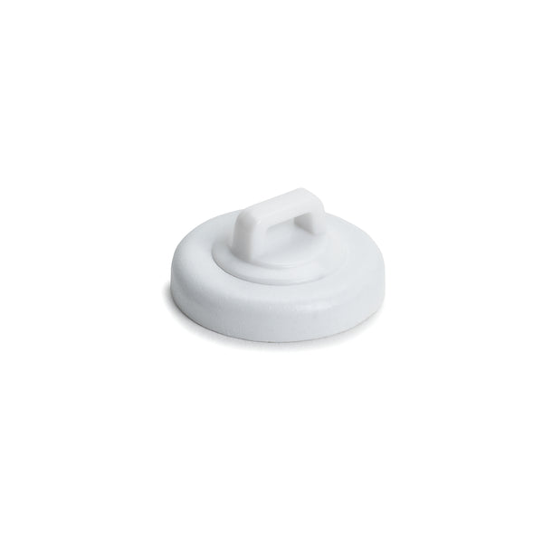 Hellermann Tyton 151-04026 Magnetic Cable Tie Mount, Large, 0.91" Dia, Neodymium Magnet/POM/ST, 15lb Pull Force, White, 100/bg