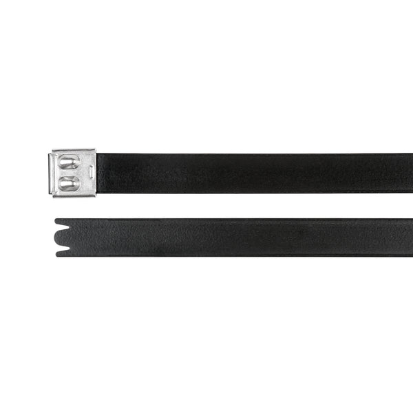 Hellermann Tyton 111-01515 Polyester Coated Stainless Steel Tie, 23" Long, 562lb Tensile Strength, SS316, Metal, 50/pkg