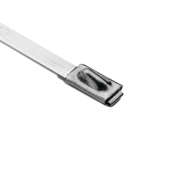 Hellermann Tyton MBT14S-S Stainless Steel Tie, 14.3" Long, 202lb Tensile Strength, SS304, Metal, 100/pkg
