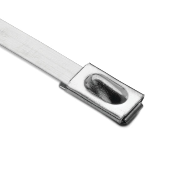 Hellermann Tyton MBT14S Stainless Steel Tie, 14.3" Long, 202lb Tensile Strength, SS316, Metal, 100/pkg