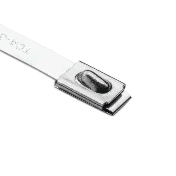 Hellermann Tyton MBT20H-S Stainless Steel Tie, 20.5" Long, 450lb Tensile Strength, SS304, Metal, 50/pkg