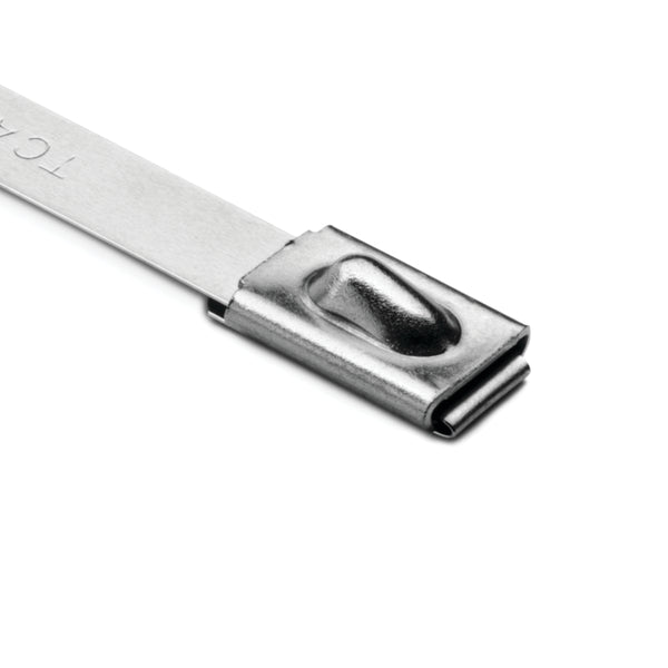 Hellermann Tyton MBT20H Stainless Steel Tie, 20.5" Long, 450lb Tensile Strength, SS316, Metal, 50/pkg