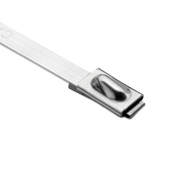 Hellermann Tyton MBT20S-S Stainless Steel Tie, 20.5" Long, 202lb Tensile Strength, SS304, Metal, 100/pkg
