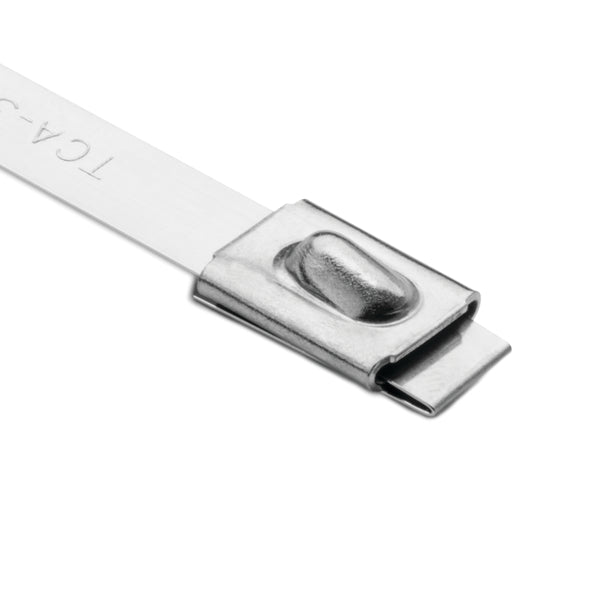 Hellermann Tyton MBT33H Stainless Steel Tie, 33" Long, 450lb Tensile Strength, SS316, Metal, 50/pkg