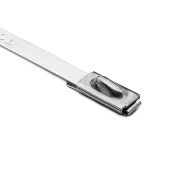 Hellermann Tyton MBT5S-S Stainless Steel Tie, 5" Long, 202lb Tensile Strength, SS304, Metal, 100/pkg