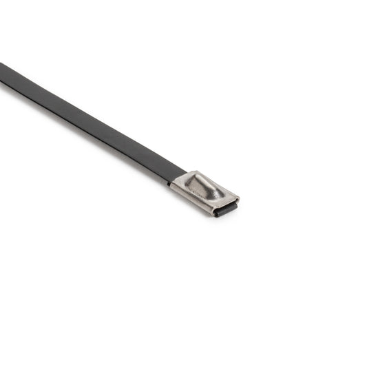 Hellermann Tyton 111-00291 Polyester Coated Stainless Steel Tie, 20" Long, 121lb Tensile Strength, SS316, Metal, 100/pkg