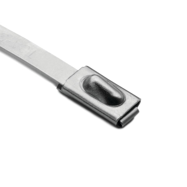 Hellermann Tyton MBT8S-S Stainless Steel Tie, 7.9" Long, 202lb Tensile Strength, SS304, Metal, 100/pkg