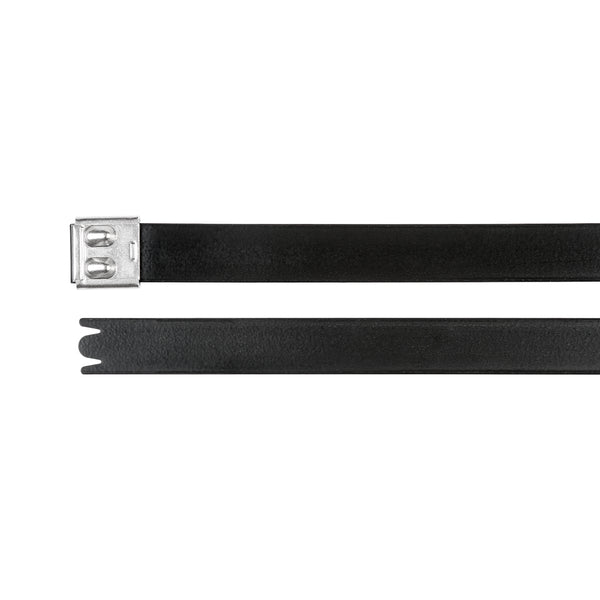 Hellermann Tyton 111-00300 Polyester Coated Stainless Steel Tie, 20" Long, 364lb Tensile Strength, SS316, Metal, 50/pkg