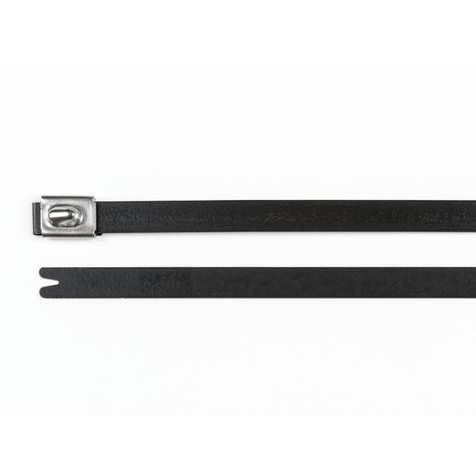 Hellermann Tyton 111-00295 Polyester Coated Stainless Steel Tie, 14" Long, 229lb Tensile Strength, SS316, Metal, 50/pkg