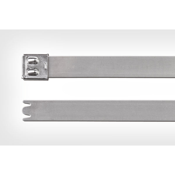 Hellermann Tyton 111-01301 Stainless Steel Tie, 14.3" Long, 922lb Tensile Strength, SS316, Metal, 50/pkg