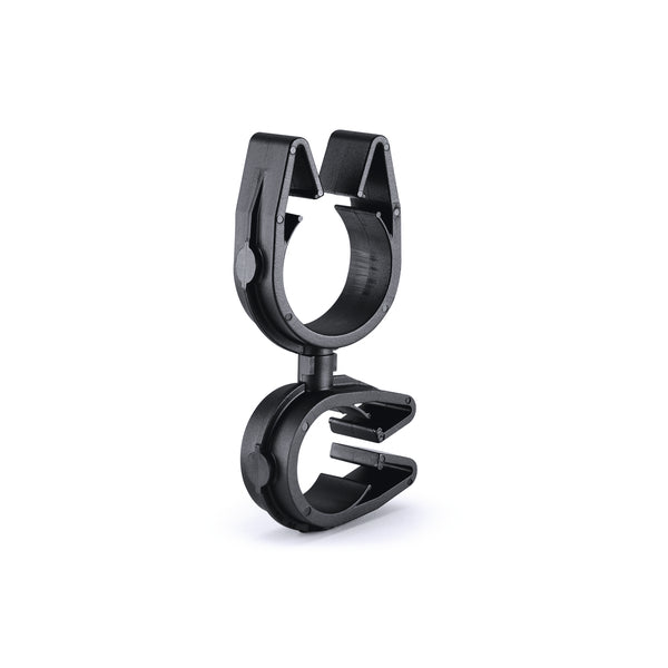 Hellermann Tyton 156-02186 MOC Clip to MOC Clip Perpendicular, 22 mm, 26 mm Perpendicular, PA66HIRHSUV, Black, 1000/ctn