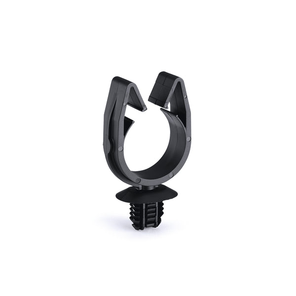 Hellermann Tyton 151-01829 MOC Clip, 26 mm, with 4 x Oval Fir Tree, PA66HIRHSUV, Black, 1000/ctn