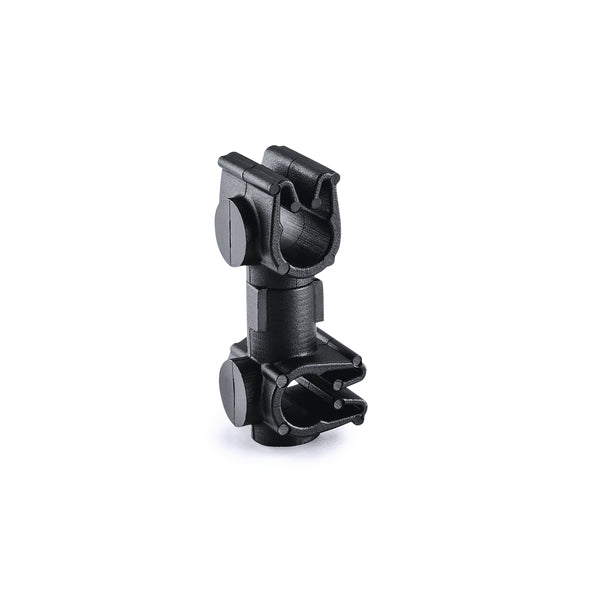 Hellermann Tyton 156-01924 MOC Clip to MOC Clip Perpendicular, 5 mm, 5 mm Perpendicular, PA66HIRHSUV, Black, 2000/ctn