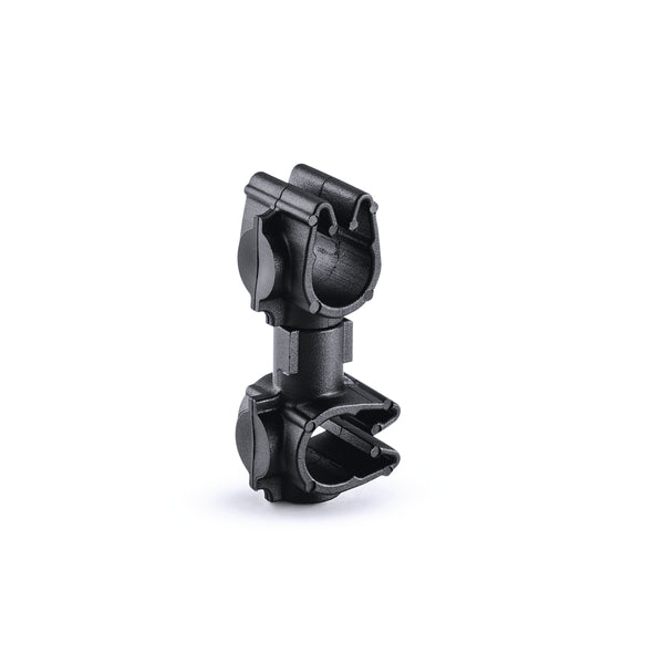 Hellermann Tyton 156-01949 MOC Clip to MOC Clip Perpendicular, 6 mm, 6 mm Perpendicular, PA66HIRHSUV, Black, 2000/ctn