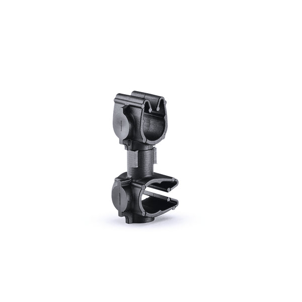 Hellermann Tyton 156-01973 MOC Clip to MOC Clip Perpendicular, 7 mm, 6 mm Perpendicular, PA66HIRHSUV, Black, 2000/ctn