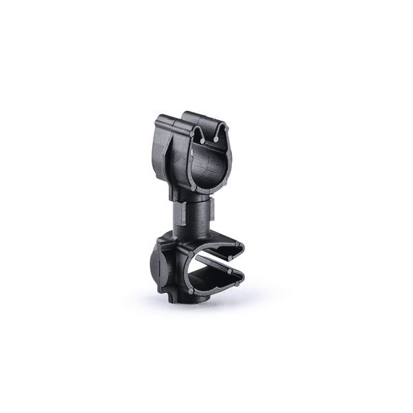Hellermann Tyton 156-01974 MOC Clip to MOC Clip Perpendicular, 7 mm, 7 mm Perpendicular, PA66HIRHSUV, Black, 2000/ctn