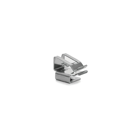 Hellermann Tyton 151-02291 Low Profile 90° Metal Edge Clip, 1.5–2.0mm Panel Thickness, 6–6.2mm Cable Range, SS304, 5000/box