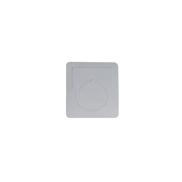 Hellermann Tyton 596-00414 Foam Nameplate, 1.75" x 1.75" Button Label With 1.2" Hole, PET, White, 250/roll