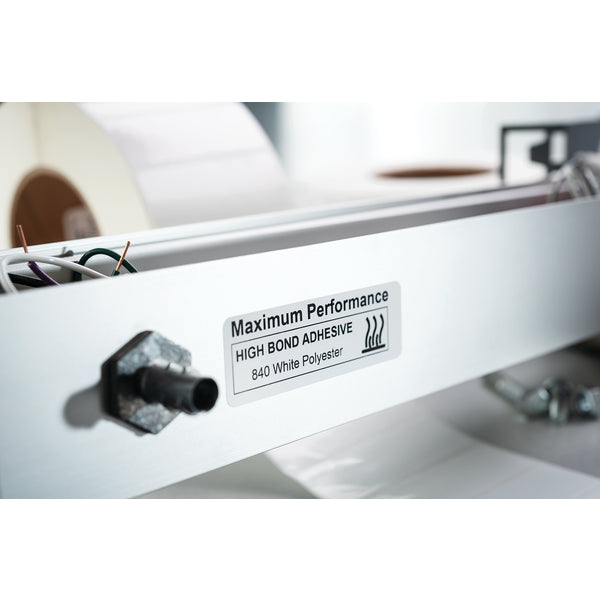 Hellermann Tyton 596-73834 Thermal Transfer Labels, High-Bond Adhesive, 3.0" x 1.0", Polyester, White, 3000/roll