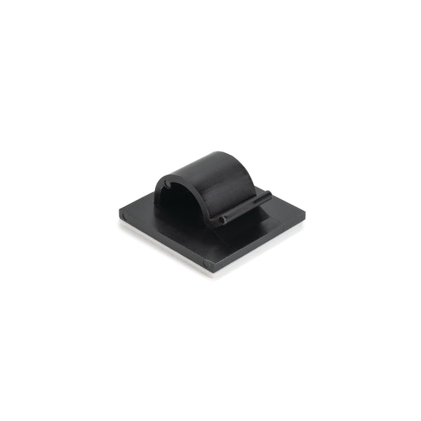 Hellermann Tyton 151-13601 RB Adhesive Cable Clamp, 0.32" Max. Bundle Dia, PA66, Black, 100/pkg