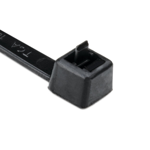 Hellermann Tyton RT50S0C2 Releasable Cable Tie, Release Tab, 6.5" Long, 50 lb Tensile Strength, PA66, Black, 100/pkg