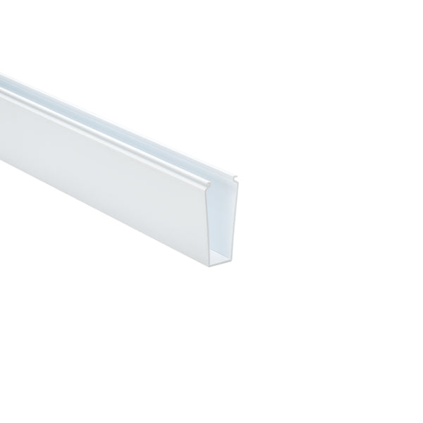 Hellermann Tyton 181-13001 Solid Wall Wiring Duct, 1 x 3", 6 ft Sticks, Non-Adhesive, PVC, White, 120ft/ctn