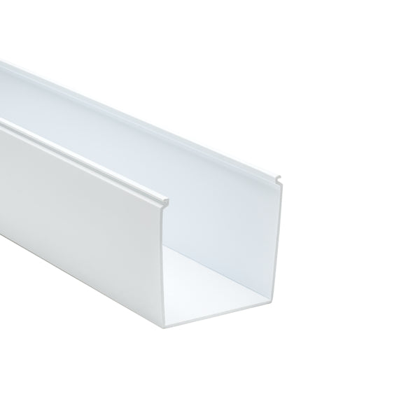 Hellermann Tyton 181-00521 Solid Wall Wiring Duct, 4 x 4", 6 ft Sticks, Adhesive, PVC, White, 120ft/ctn
