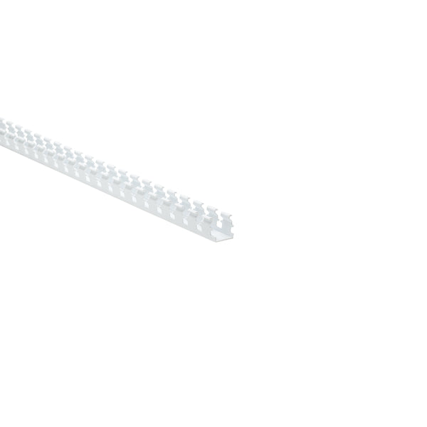 Hellermann Tyton 181-11014 Slotted Wall Wiring Duct, 1 x 1", 6 ft Sticks, Non-Adhesive, PVC, White, 30 ft/box, 120ft/ctn